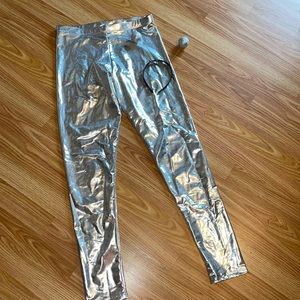 Silver “alien” leggings